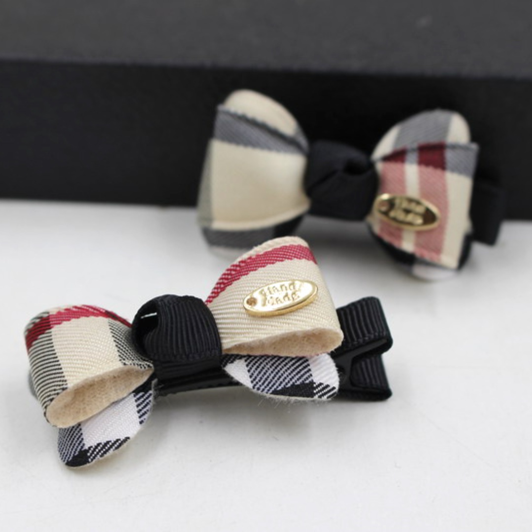 English Kids Education - Children's British Plaid Mini Hair Clips