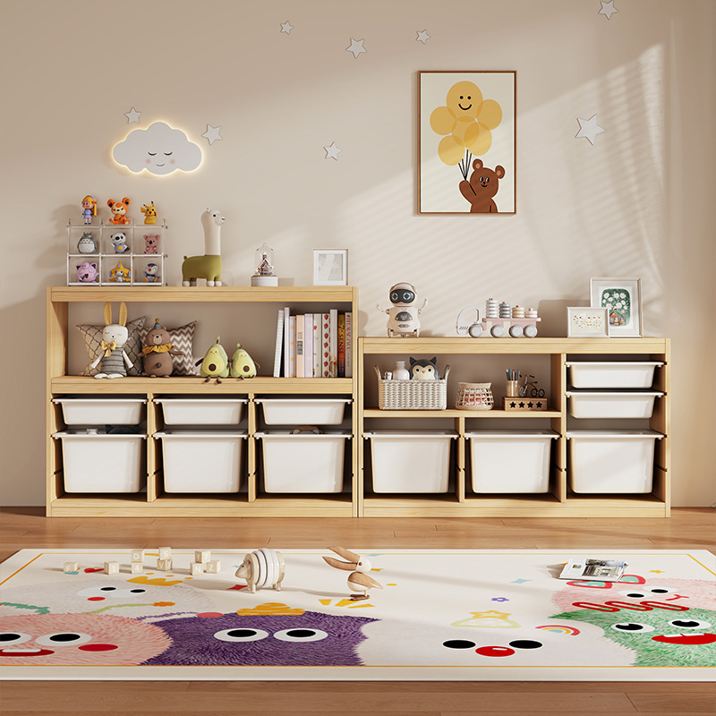 Montessori Shelf Toy - Toy cabinet Montessori children's se large