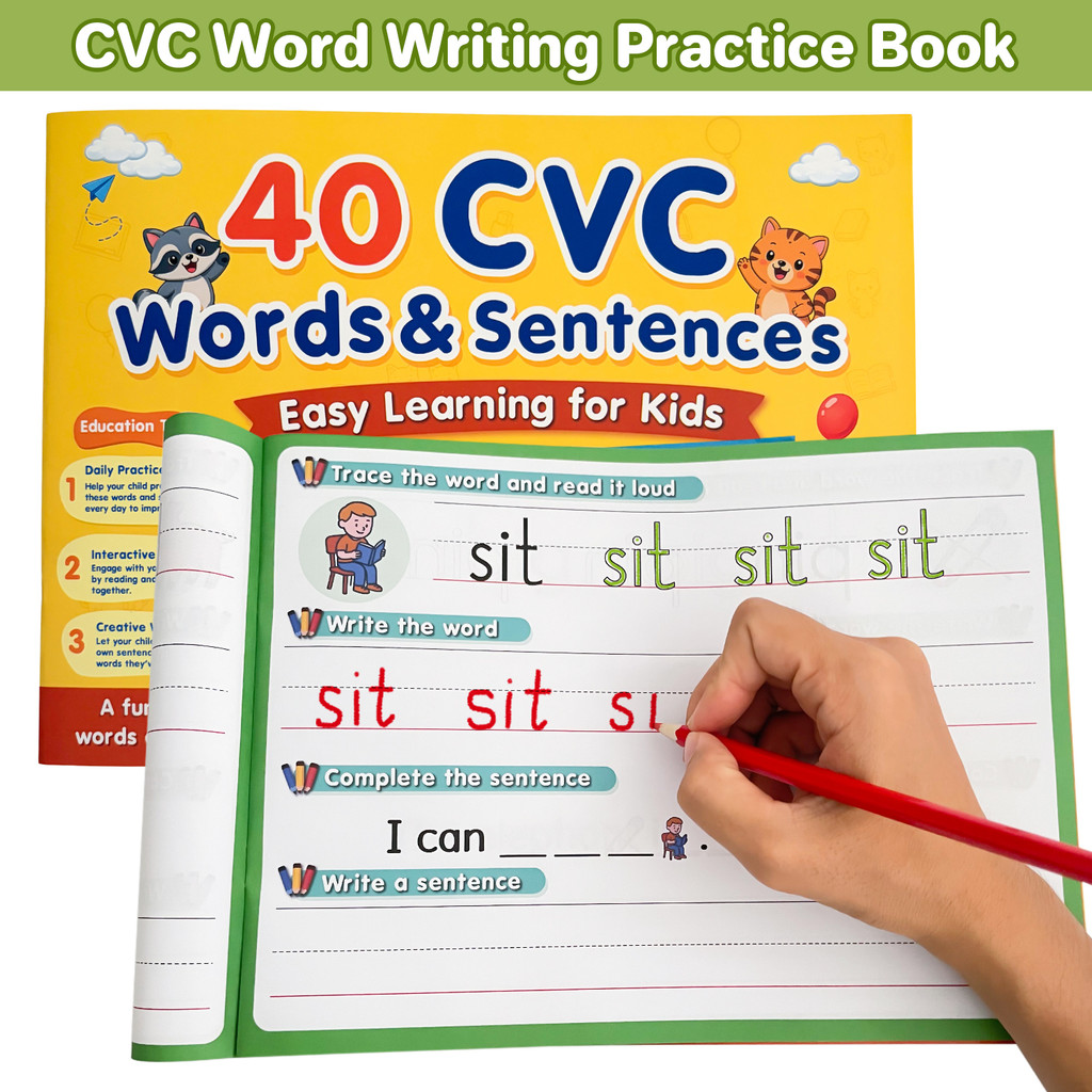Kids Education Words - English Phonics CVC Words Sentences Building