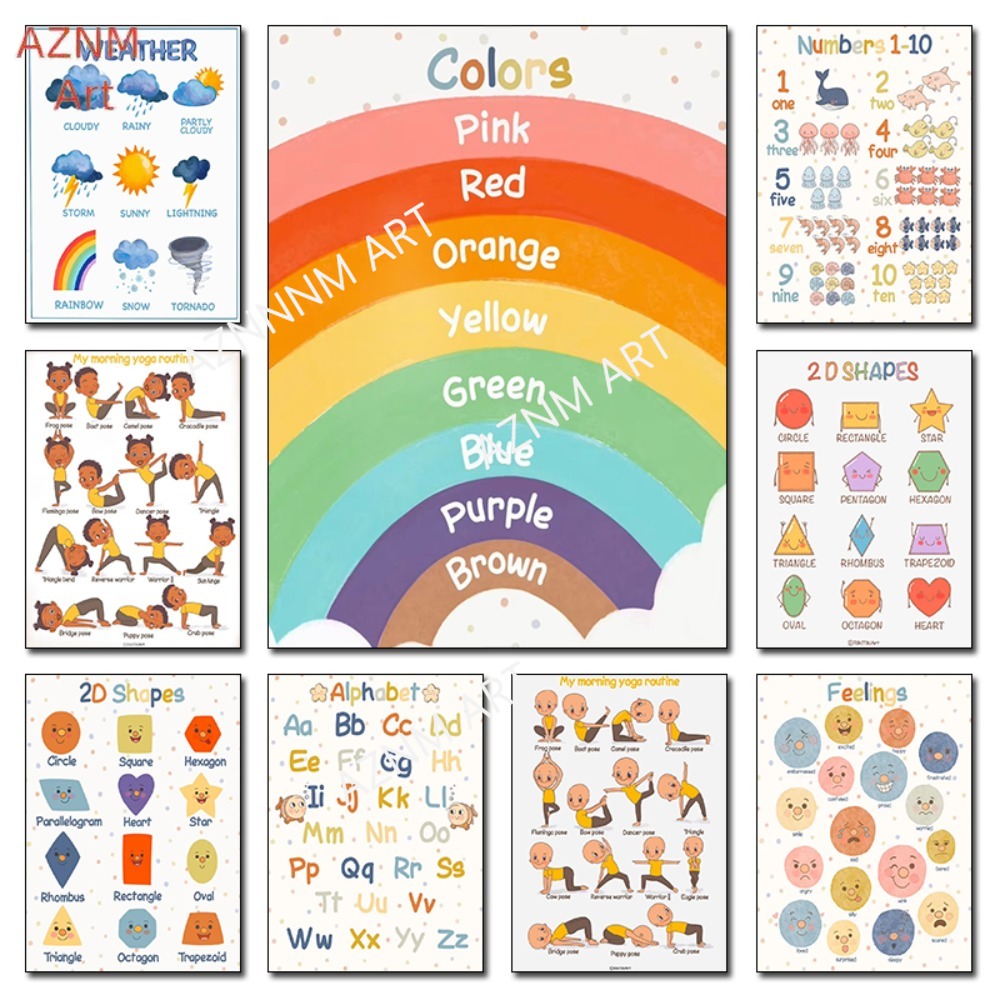 Kids Yoga Education - 1PC ，Montessori Educational Kids Yoga Colors