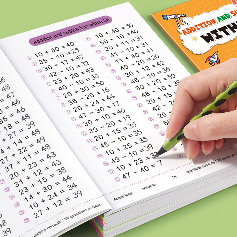 Kids Education Laptop - 64 Pages Arithmetic Math Exercise Addition