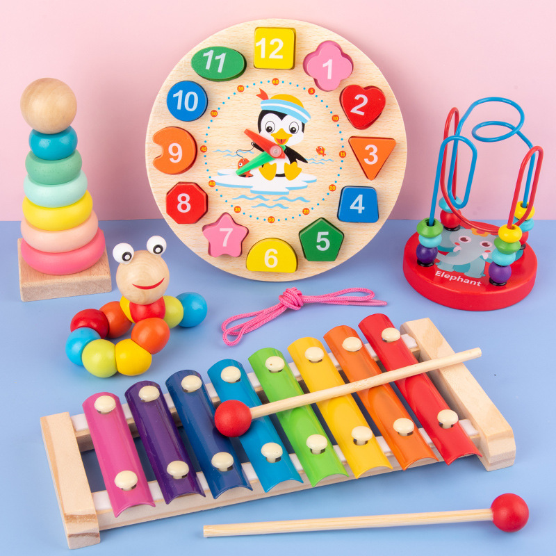 Kids Education Music - Montessori Baby Toys Kids 3D Wooden