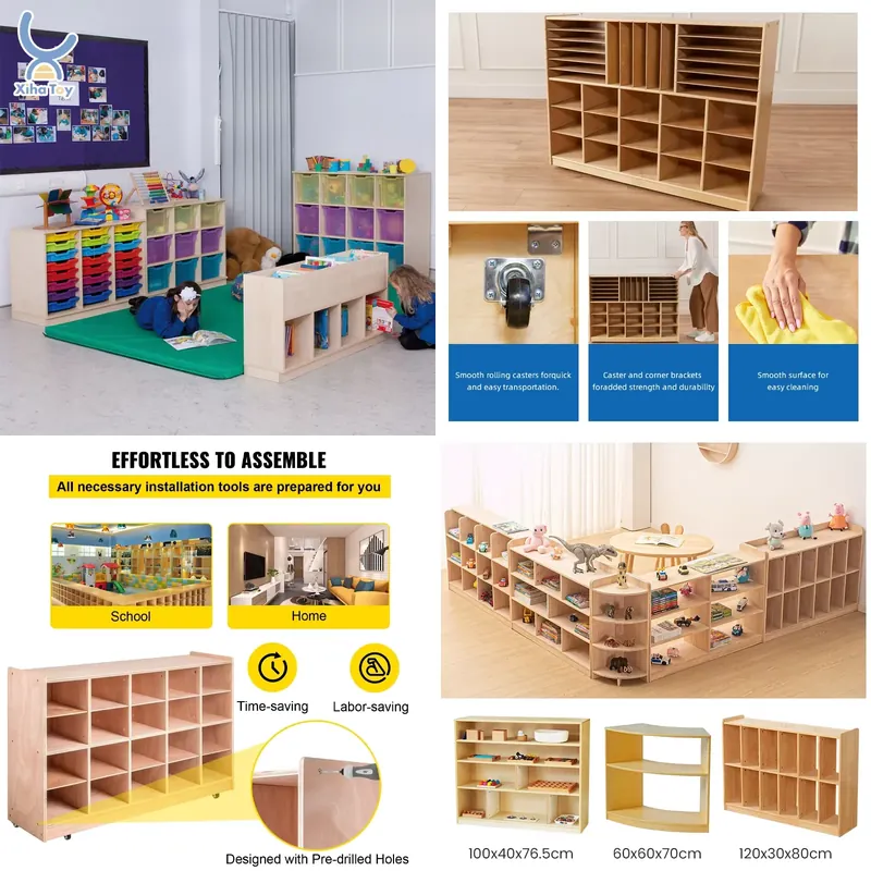 Montessori Shelf Toy - 2026 Montessori Wooden Toy Storage Shelf