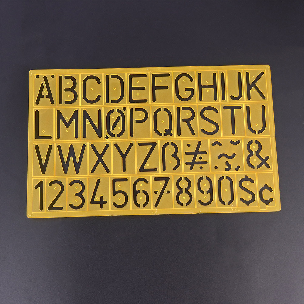 Kids Education Template - 2Pcs Alphabet Stencils Rulers English Letter