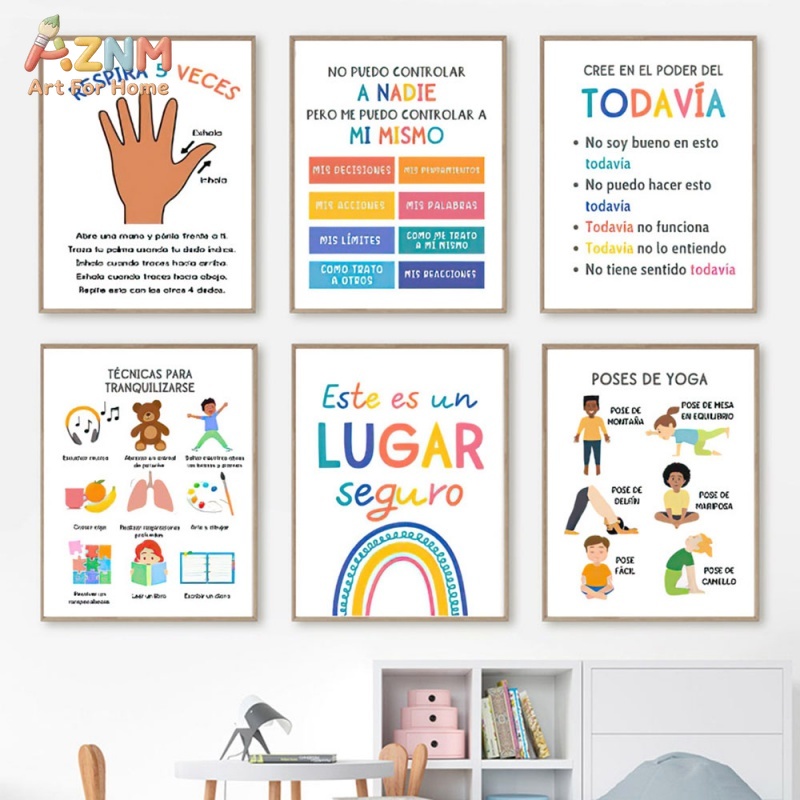 Kids Yoga Education - AZNM Spanish Kids Mental Health Canvas