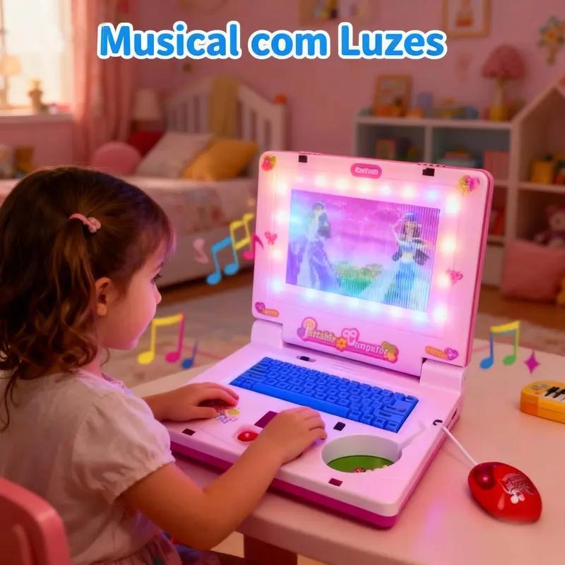 Kids Education Laptop - Mini Notebook Musical Toy Laptop Portable