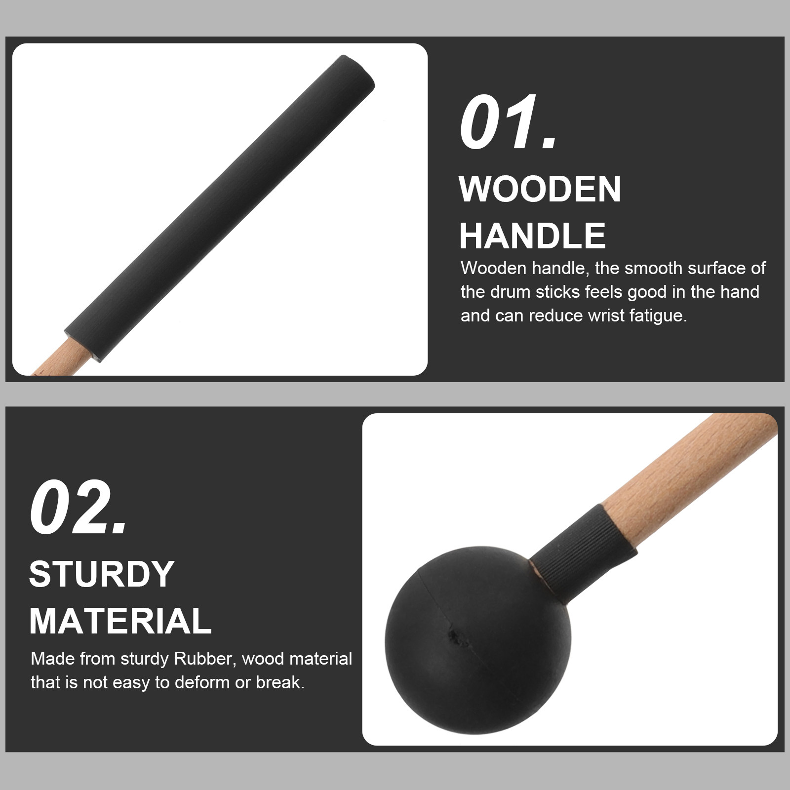 2Pcs Tongue Drum Sticks Wooden - đánh giá và giá Kids Yoga Education