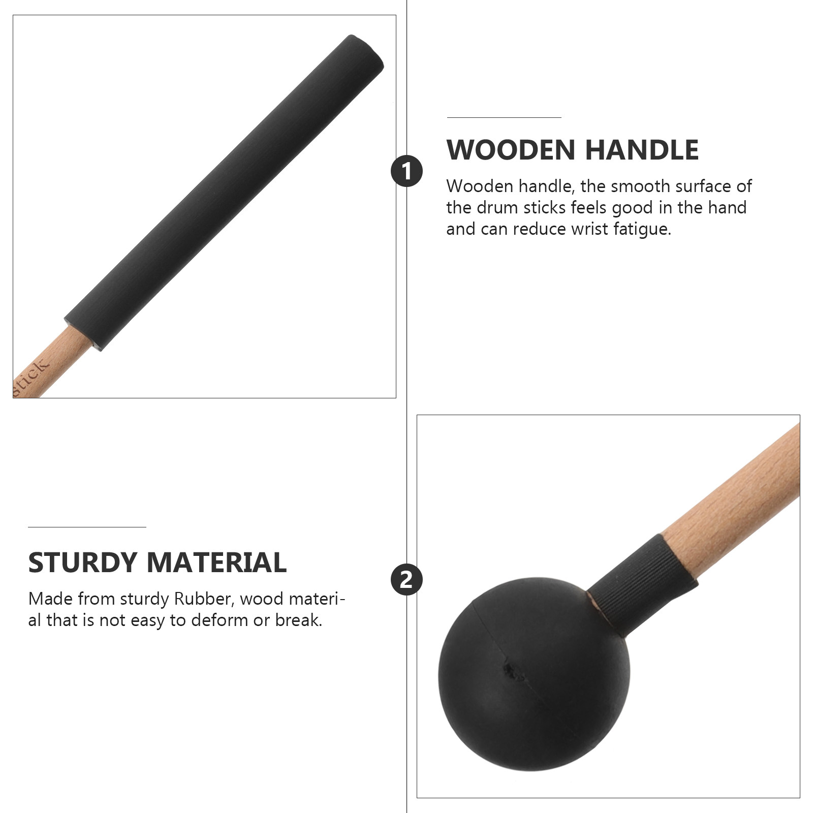 2Pcs Tongue Drum Sticks Wooden - đánh giá và giá Kids Yoga Education