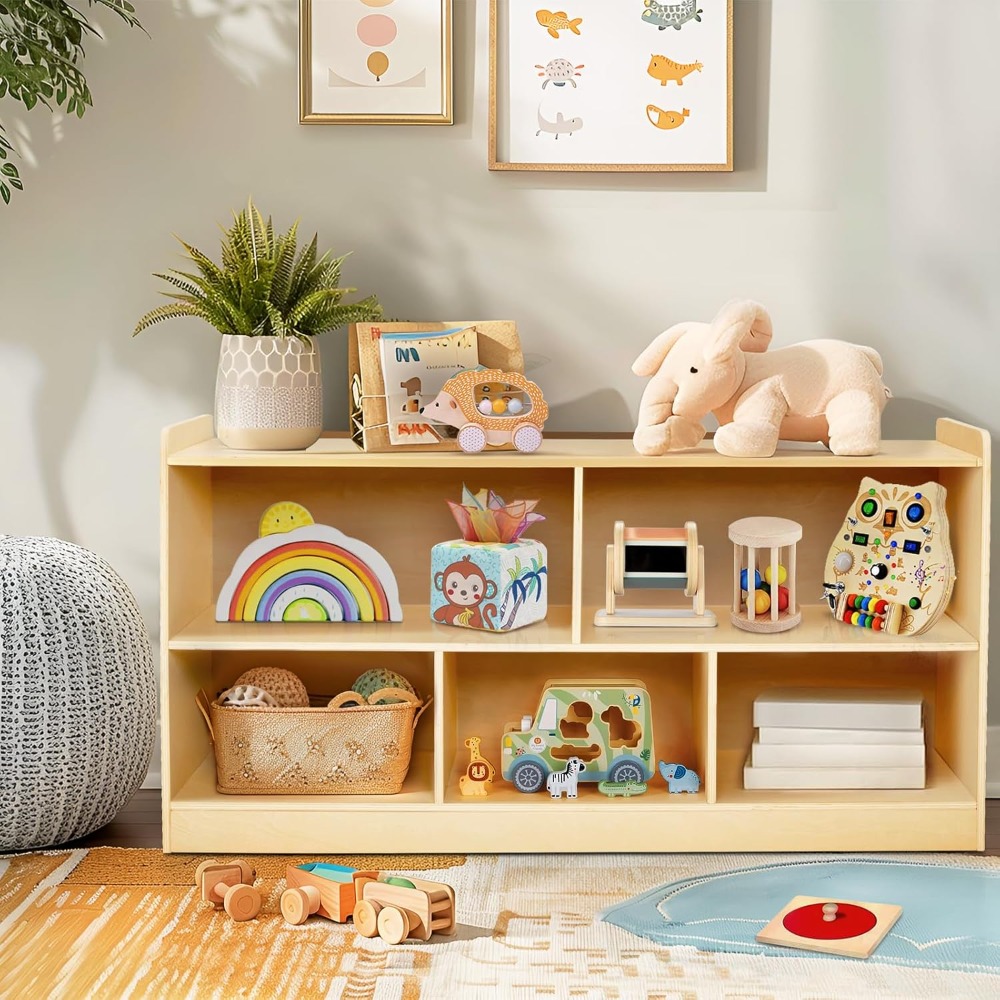 Montessori Wooden Toy Storage  - đánh giá và giá Montessori Shelf Toy