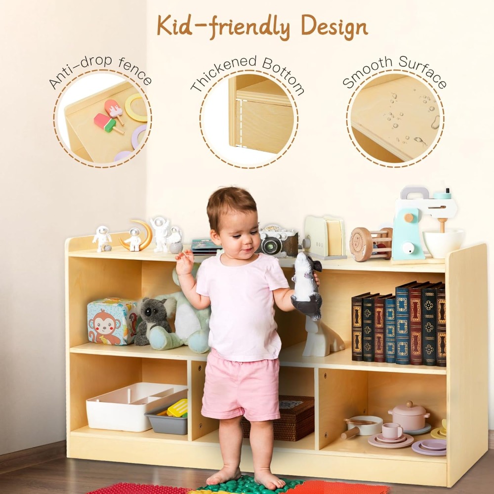 Montessori Wooden Toy Storage  - đánh giá và giá Montessori Shelf Toy