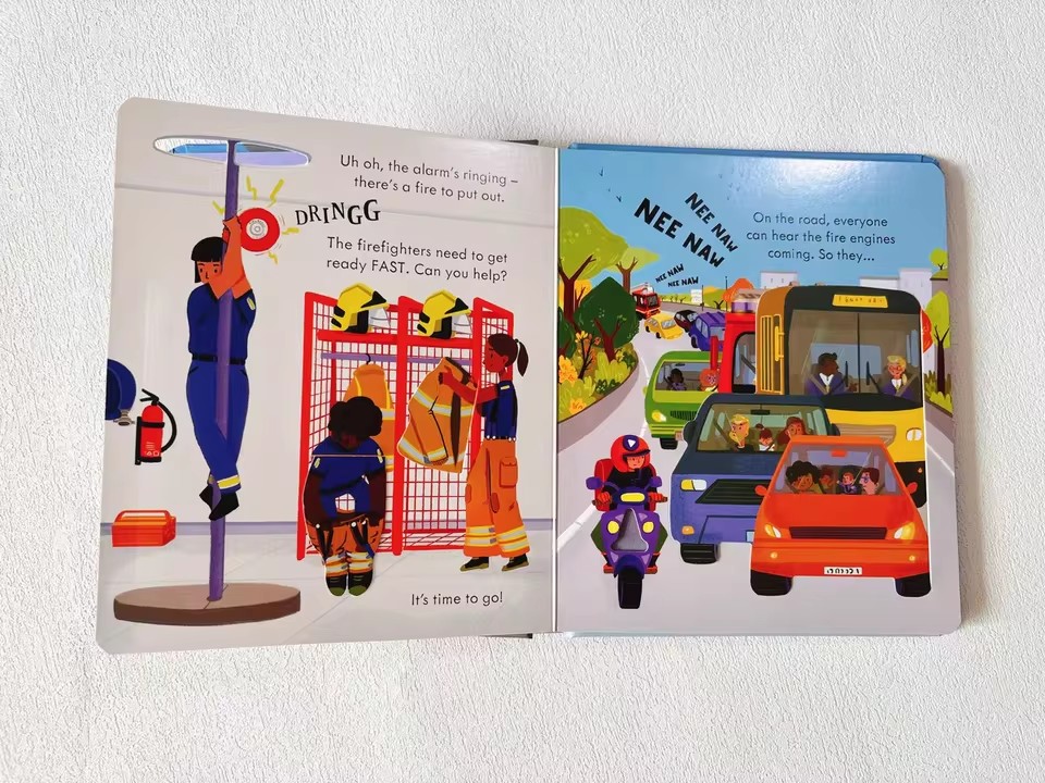 Usborne Peep Inside How A Fire - đánh giá và giá English Kids Education