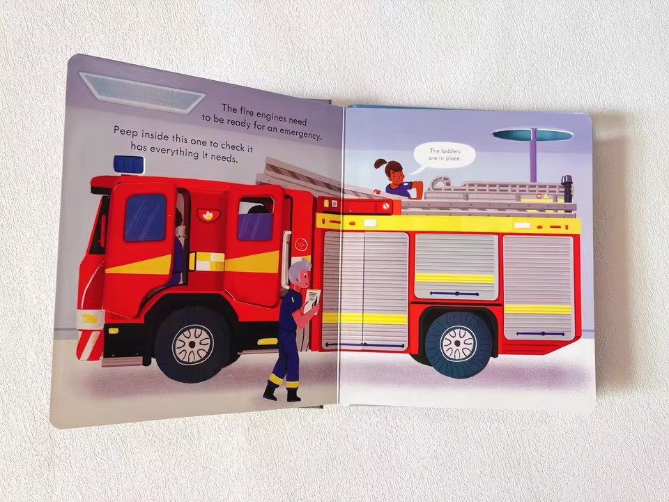 Usborne Peep Inside How A Fire - đánh giá và giá English Kids Education