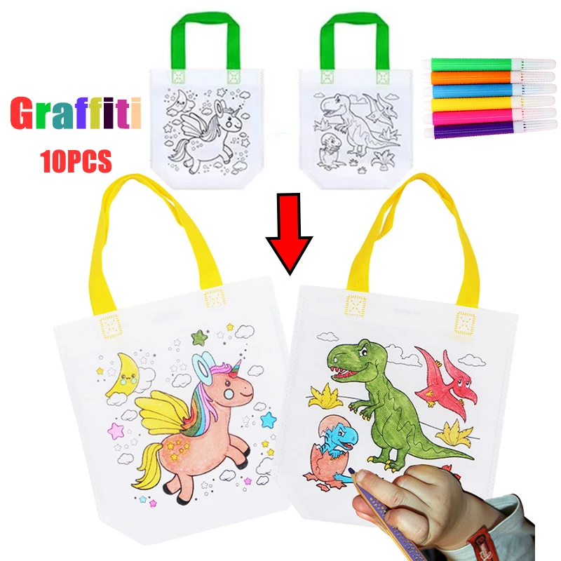 1-10pcs Sets DIY Graffiti Bag  - đánh giá và giá Kids Education Laptop