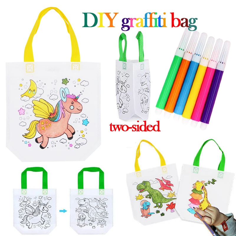 1-10pcs Sets DIY Graffiti Bag  - đánh giá và giá Kids Education Laptop