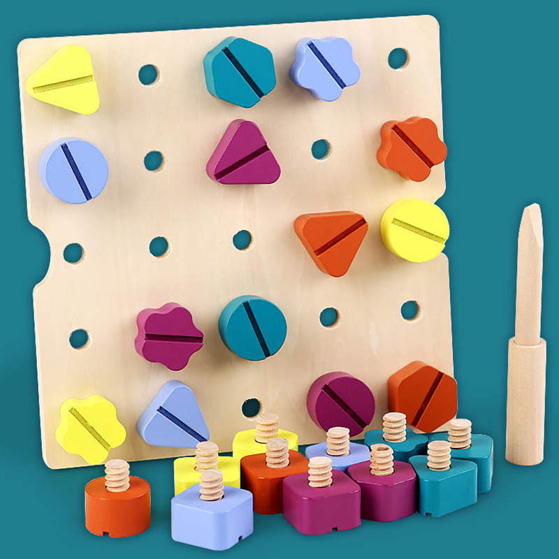 Trẻ Em Bằng Gỗ Vít Tháo Lắp Hì - đánh giá và giá Montessori Shelf Toy