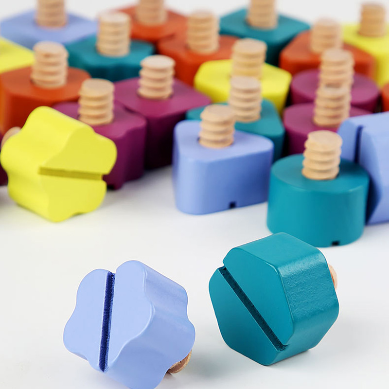 Trẻ Em Bằng Gỗ Vít Tháo Lắp Hì - đánh giá và giá Montessori Shelf Toy