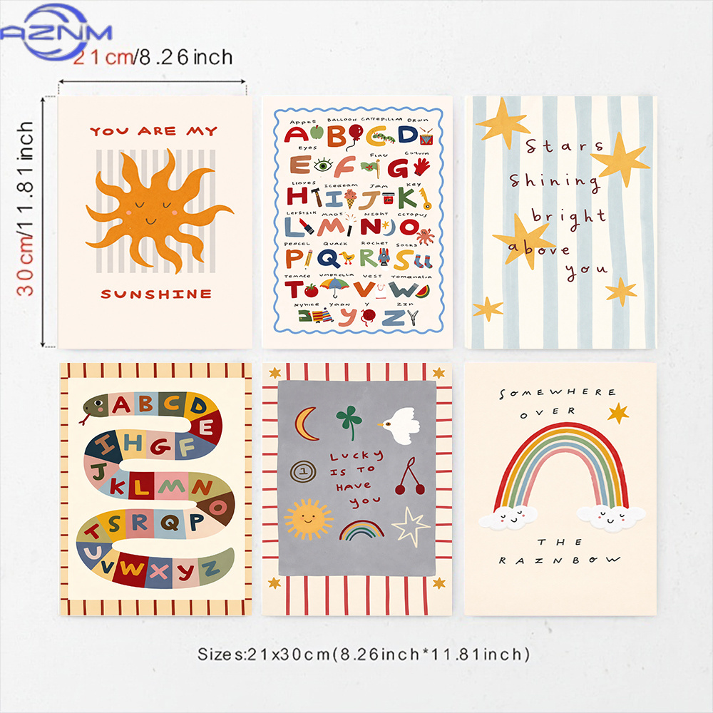 Set of 6 Canvas Poster Nursery - đánh giá và giá Inspirational Kids Education Quotes