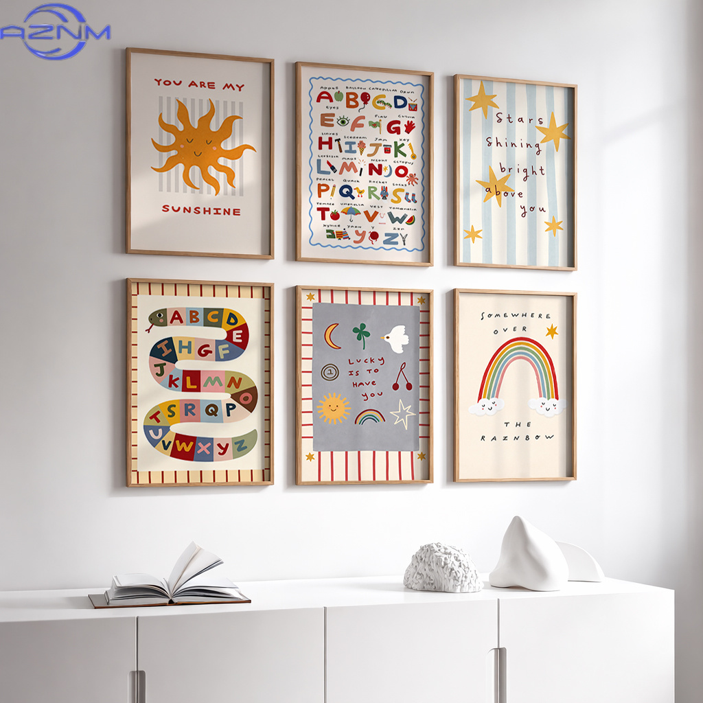 Set of 6 Canvas Poster Nursery - đánh giá và giá Inspirational Kids Education Quotes