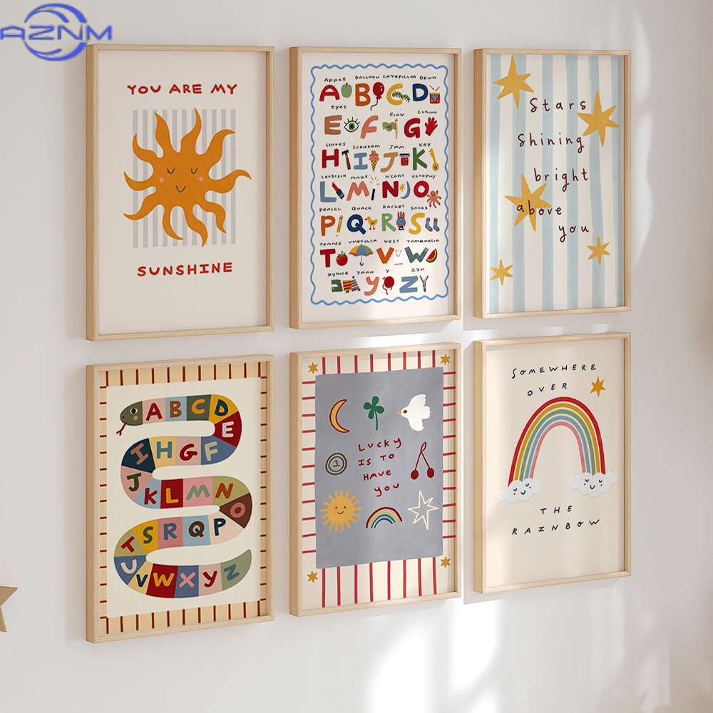 Set of 6 Canvas Poster Nursery - đánh giá và giá Inspirational Kids Education Quotes
