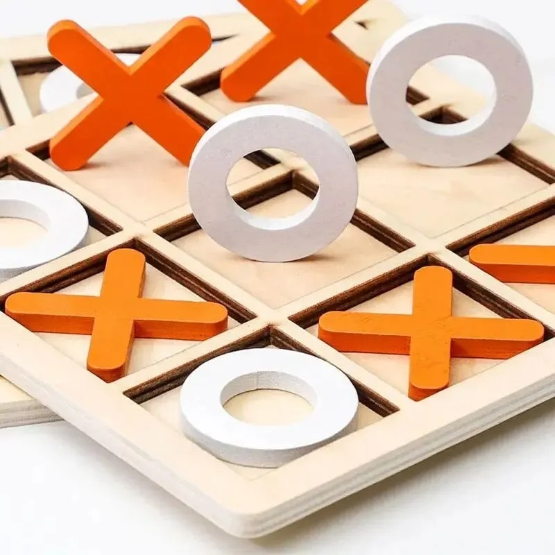 Wooden Tic Tac Toe Games Puzzl - đánh giá và giá Kids Education Template