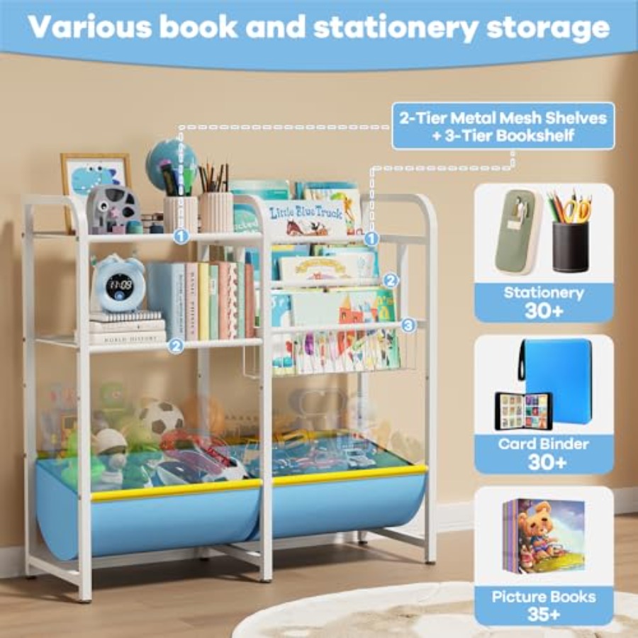 3 in 1 Bookshelf and Toy Stora - đánh giá và giá Montessori Shelf Toy
