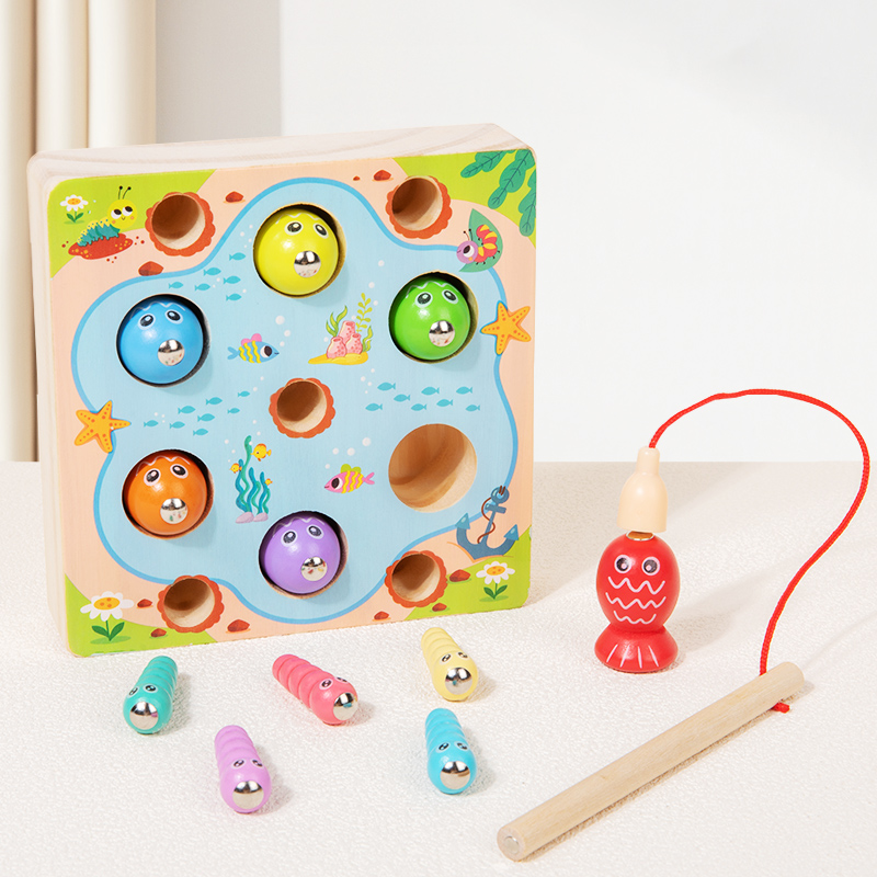 Children Wooden Fishing Game T - đánh giá và giá Montessori Shelf Toy