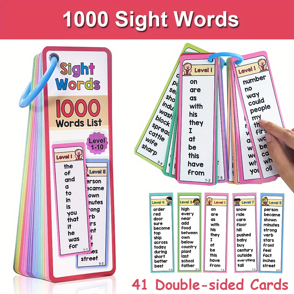 1000 Sight Words Flash Cards f - đánh giá và giá Kids Education Words