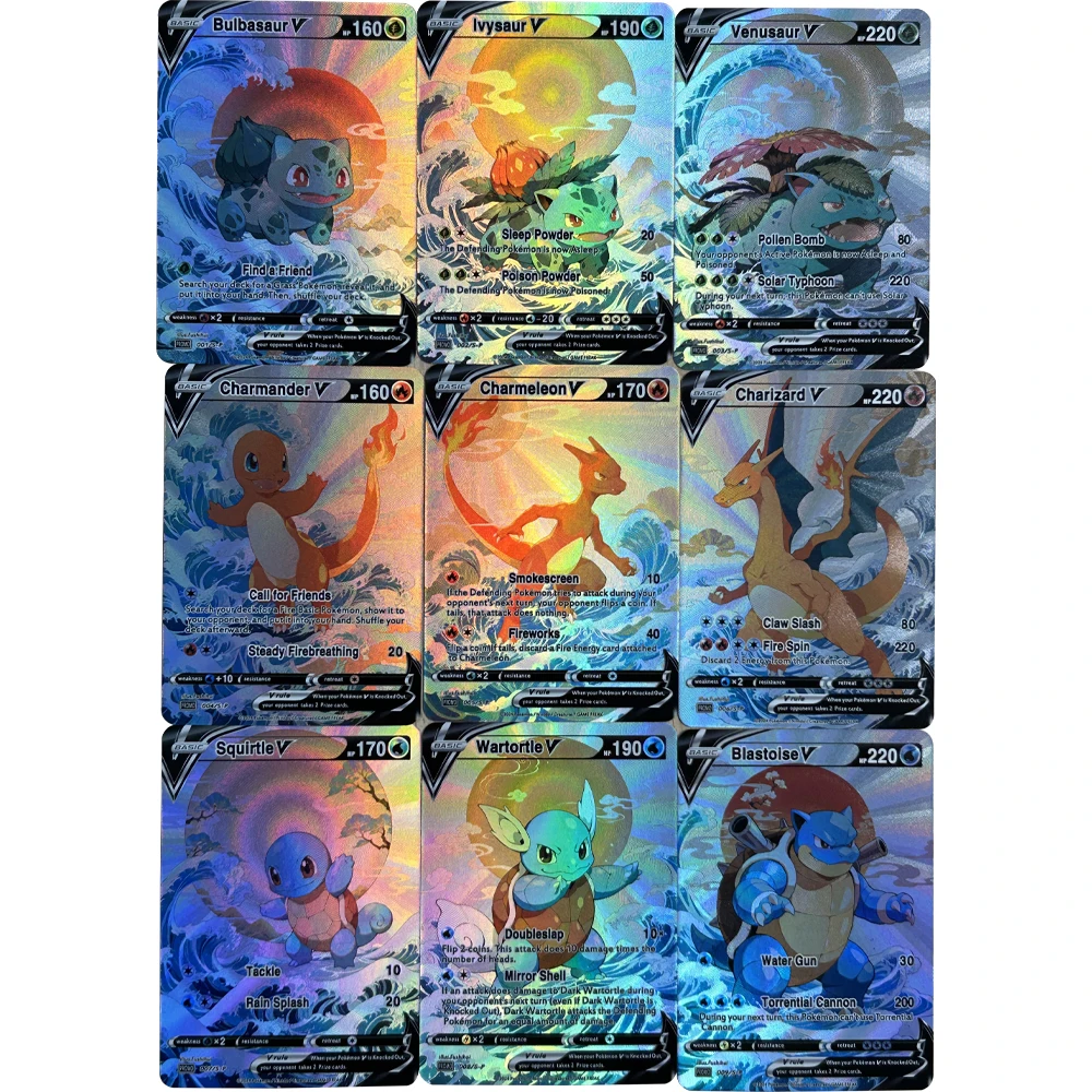 9Pcs/set DIY Anime PTCG Collec - đánh giá và giá English Kids Education