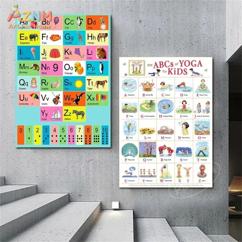 AZNM Frameless Canvas Poster K - đánh giá và giá Kids Yoga Education