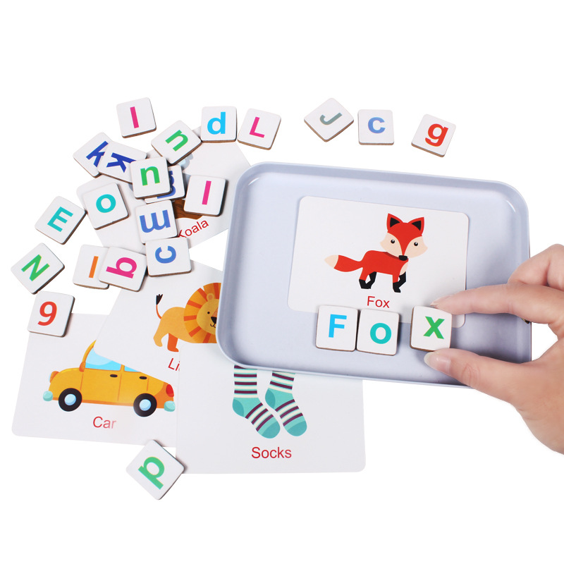 Wooden Puzzle Flash Cards Game - đánh giá và giá Kids Education Words