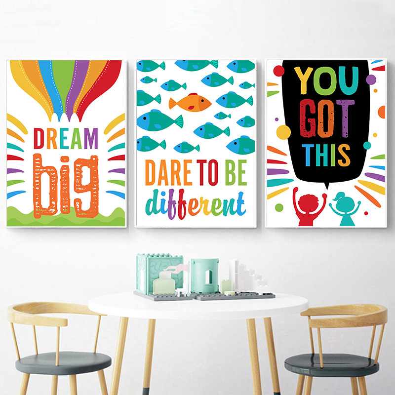 Colorful Cute Dream Big Quotes - đánh giá và giá Inspirational Kids Education Quotes