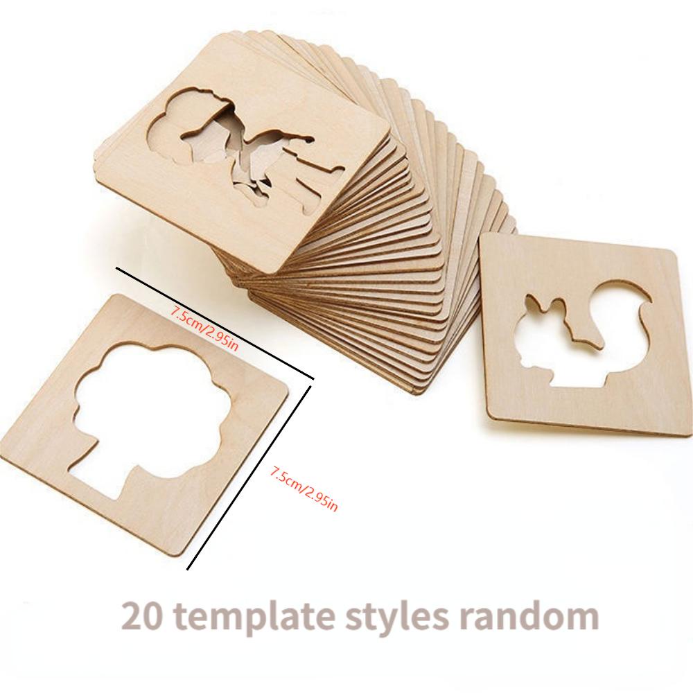 20pcs Kids Drawing Toys Wooden - đánh giá và giá Kids Education Template