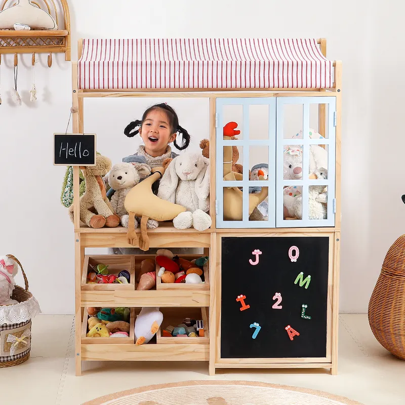 Solid Wood Kids Toy Storage Ra - đánh giá và giá Montessori Shelf Toy