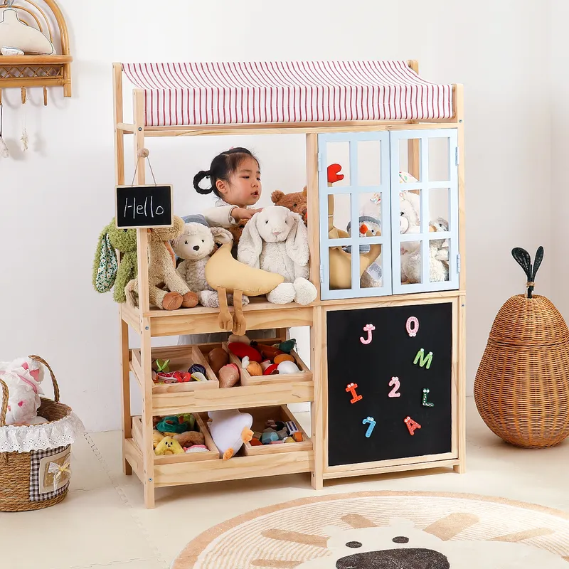Solid Wood Kids Toy Storage Ra - đánh giá và giá Montessori Shelf Toy