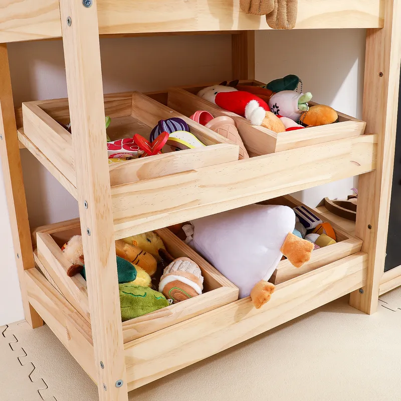 Solid Wood Kids Toy Storage Ra - đánh giá và giá Montessori Shelf Toy