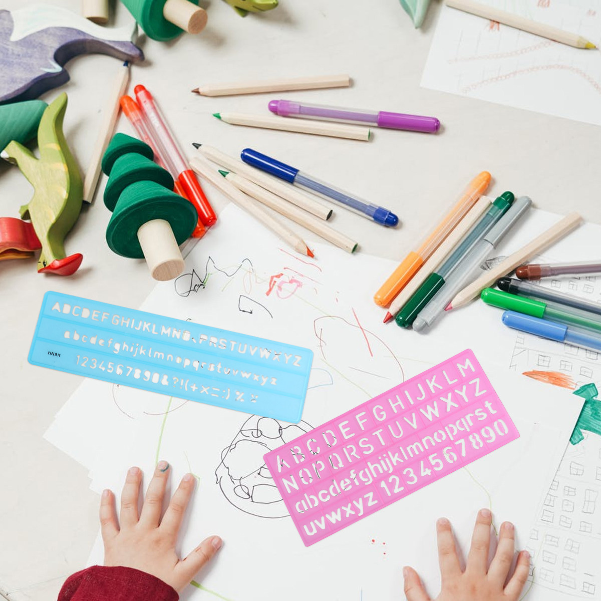 4Pcs Colorful Alphabet Graffit - đánh giá và giá Kids Education Template