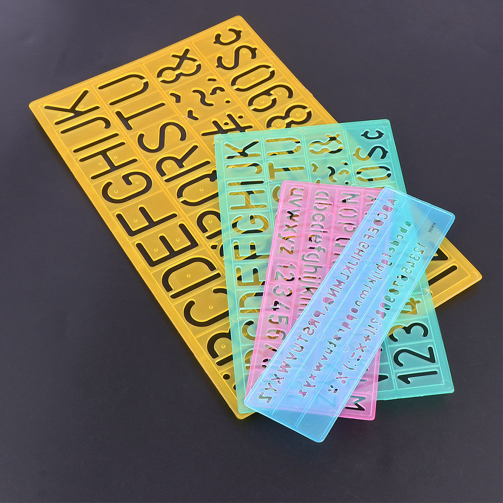 2Pcs Alphabet Stencils Rulers  - đánh giá và giá Kids Education Template