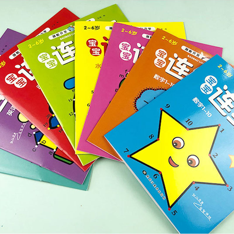 8Pcs Kids Connect the Dots Col - đánh giá và giá Kids Early Education Books