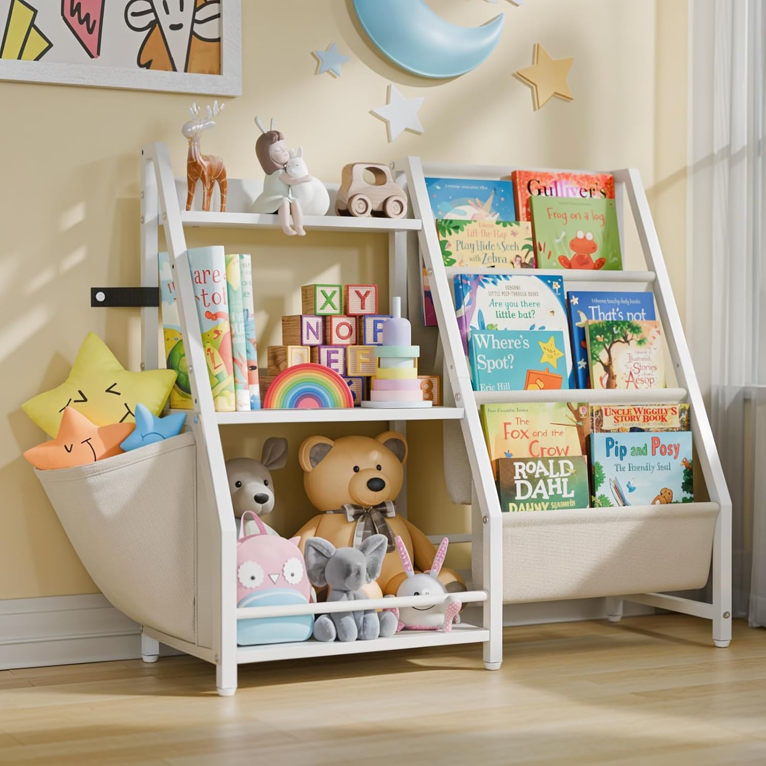 3 Tier Kids Bookshelf and Toy  - đánh giá và giá Montessori Shelf Toy