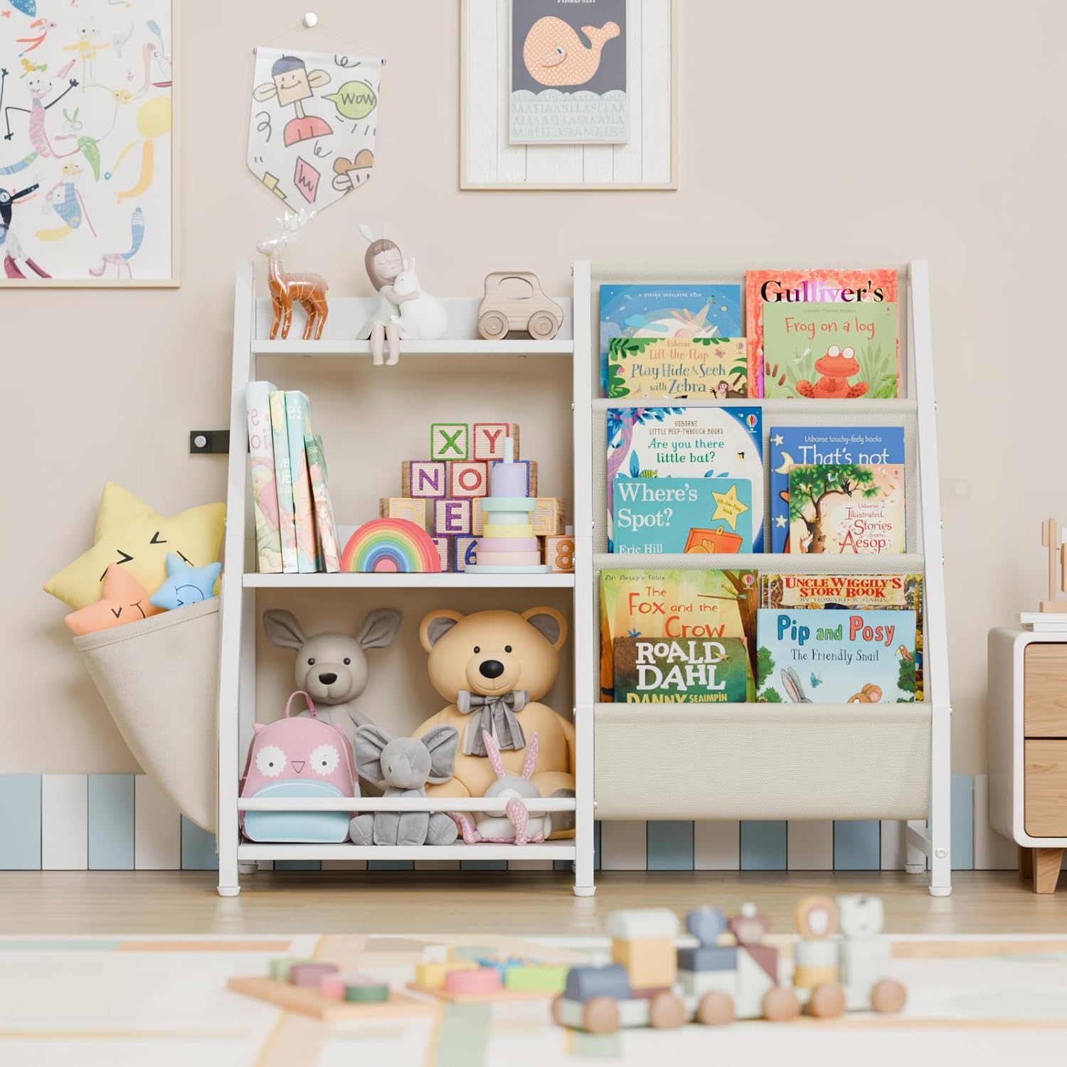 3 Tier Kids Bookshelf and Toy  - đánh giá và giá Montessori Shelf Toy