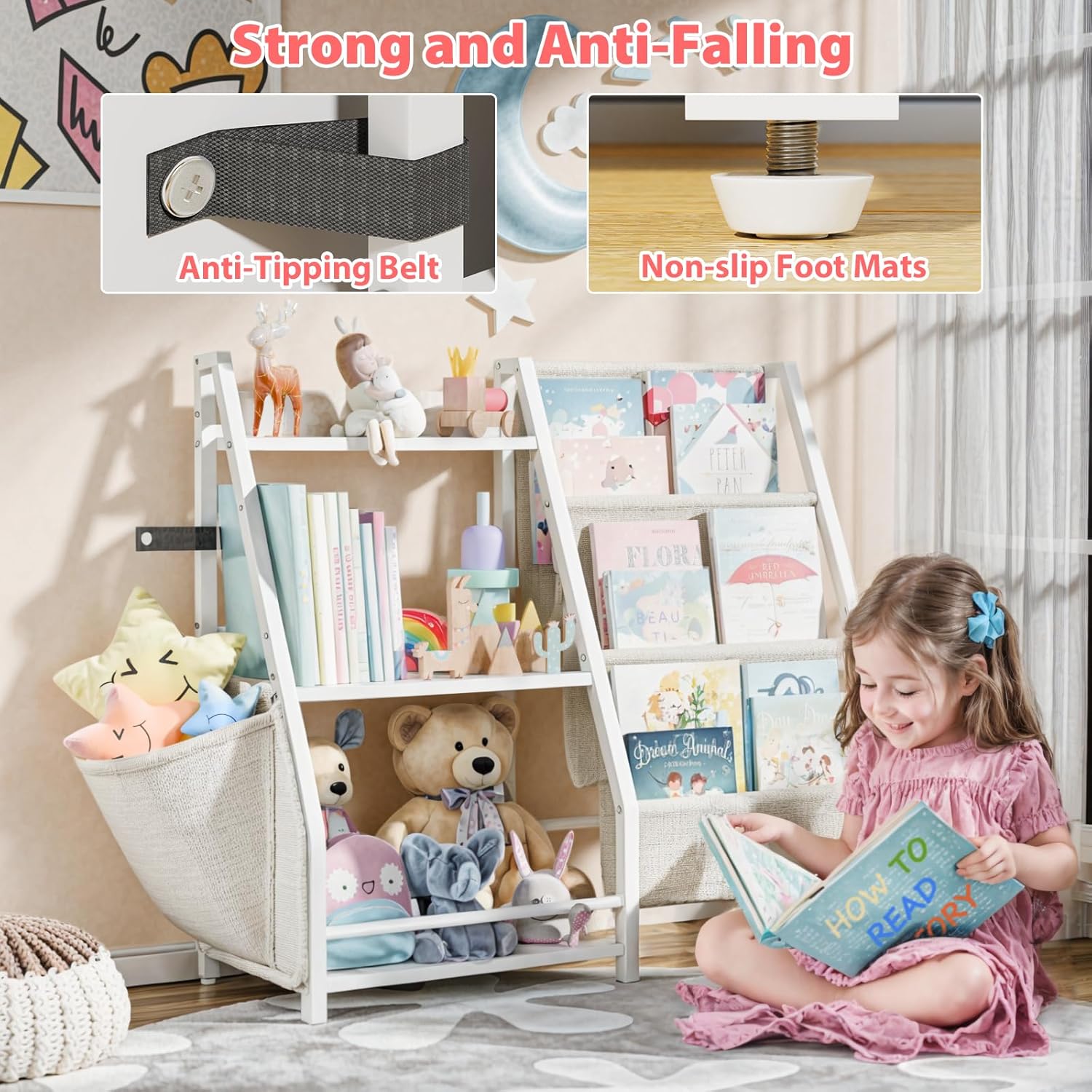 3 Tier Kids Bookshelf and Toy  - đánh giá và giá Montessori Shelf Toy
